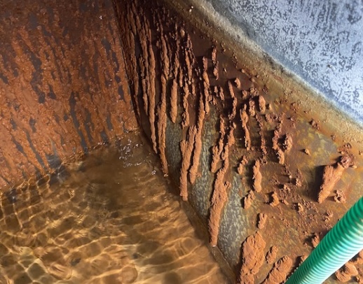 corroded water tank