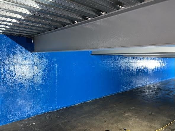 Water Tank Relining Top Coat on wall